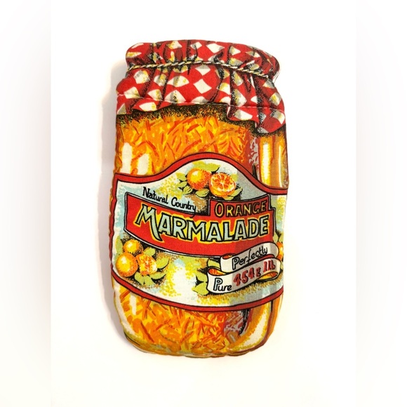 VTG 1989 Sari Fabrics Limited Marmalade Jar Novelty Potholder England - Picture 1 of 6